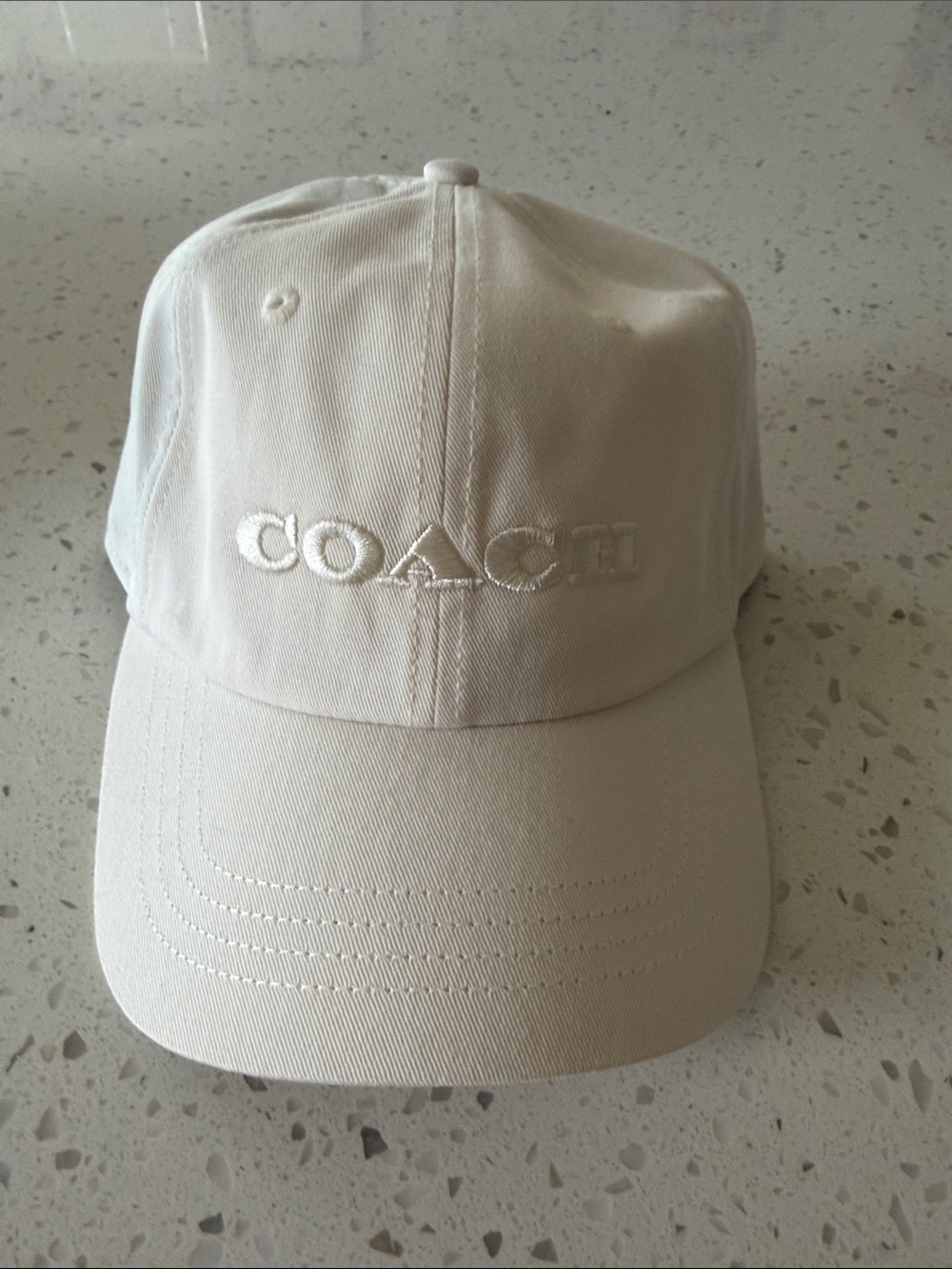 Coach Cream Embroidered Logo Baseball Cap - Picture 1 of 5